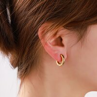 Cute Heart Hoop - Gold and Purple
