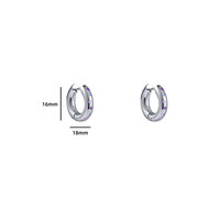 Cute Heart Hoop - Silver and Purple