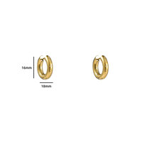 Cute Heart Hoop - Gold