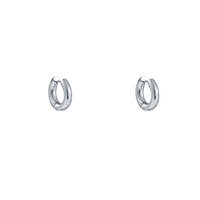 Cute Heart Hoop - Silver