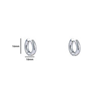 Cute Heart Hoop - Silver