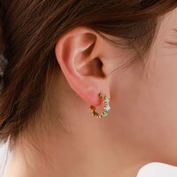 Clover Earring - Gold and Blue