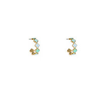Clover Earring - Gold and Blue
