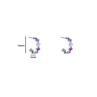 Clover Earring - Silver and Purple