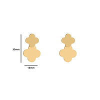 Double Clover Earring - Gold