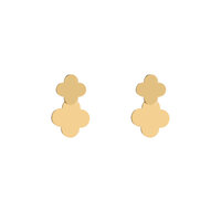 Double Clover Earring - Gold