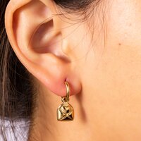Love Letter Hoop - Gold