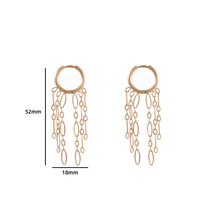 Hoop + 5 oval chains - Gold