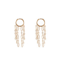 Hoop + 5 oval chains - Gold