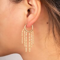 Hoop + 5 Twisted chains - Gold