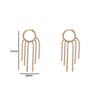 Hoop + 5 Twisted chains - Gold