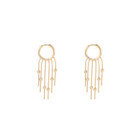 Hoop + 5 ball chains - Gold