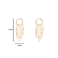 Hoop + 5 ball chains - Gold