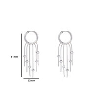 Hoop + 5 ball chains - Silver