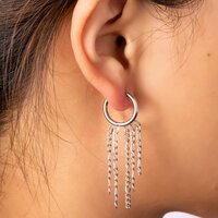 Hoop + 5 chains - Silver