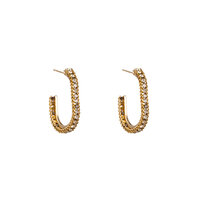 Bedazzeled Hoop - Gold