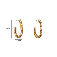 Bedazzeled Hoop - Gold