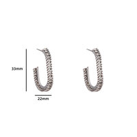 Bedazzeled Hoop - Silver