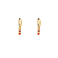 3 in a row Hoop - Gold and Red
