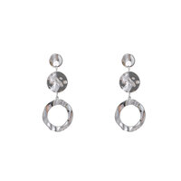 Organic Circle Drops &ndash; Silver