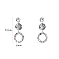 Organic Circle Drops &ndash; Silver