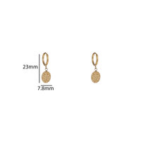 Textured Coin Hoops &ndash; Gold
