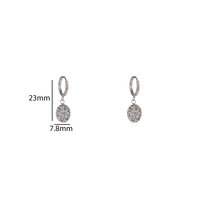 Textured Coin Hoops &ndash; Silver