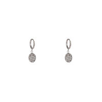 Textured Coin Hoops &ndash; Silver