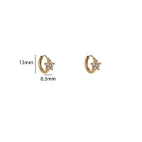 Flower Sparkle Hoops &ndash; Gold