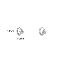 Flower Sparkle Hoops &ndash; Silver