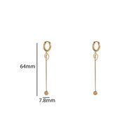 Long Heart Drop Hoops &ndash; Gold