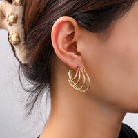 Orbit Hoops &ndash; Gold