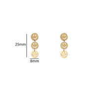 Triple Smiley Drops &ndash; Gold