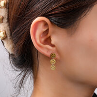 Triple Smiley Drops &ndash; Gold