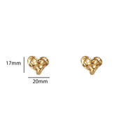 Molten Heart Studs &ndash; Gold