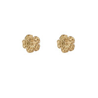 Bold Bloom Floral Studs &ndash; Gold