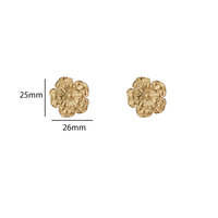 Bold Bloom Floral Studs &ndash; Gold