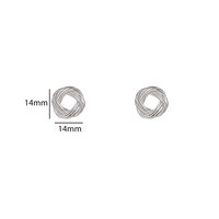 Braided Knot Studs &ndash; Silver
