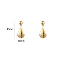 Sleek Drop Earrings &ndash; Gold