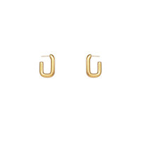 Bold Square Hoops &ndash; Gold