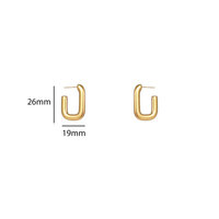 Bold Square Hoops &ndash; Gold