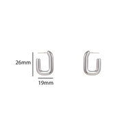 Bold Square Hoops &ndash; Silver