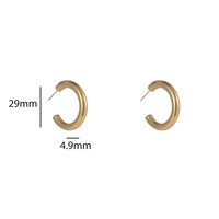 Chunky Snake Hoops &ndash; Gold