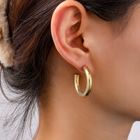 Chunky Snake Hoops &ndash; Gold