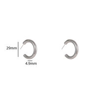 Chunky Snake Hoops &ndash; Silver