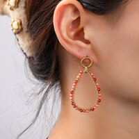 Beaded Teardrops &ndash; Red