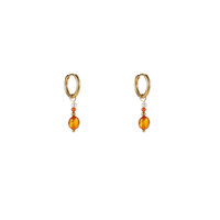 Gem Drop Hoops &ndash; Amber