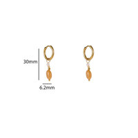 Gem Drop Hoops &ndash; Orange
