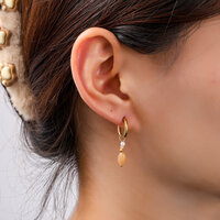 Gem Drop Hoops &ndash; Orange