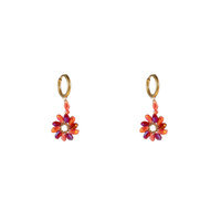 Daisy Drop Hoops &ndash; Orange